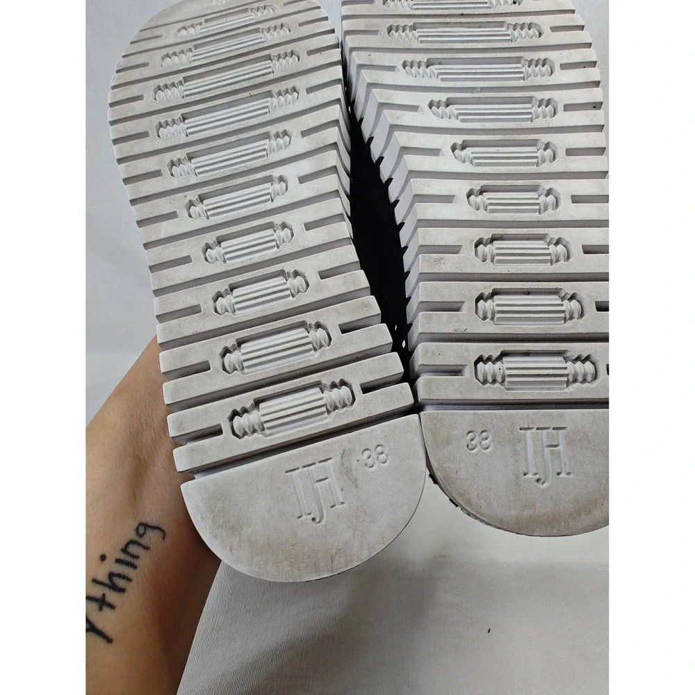 Ilse Jacobsen Tulip 139 Slip On Sneakers‎ 38 Black Laser Cut Scalloped Flats